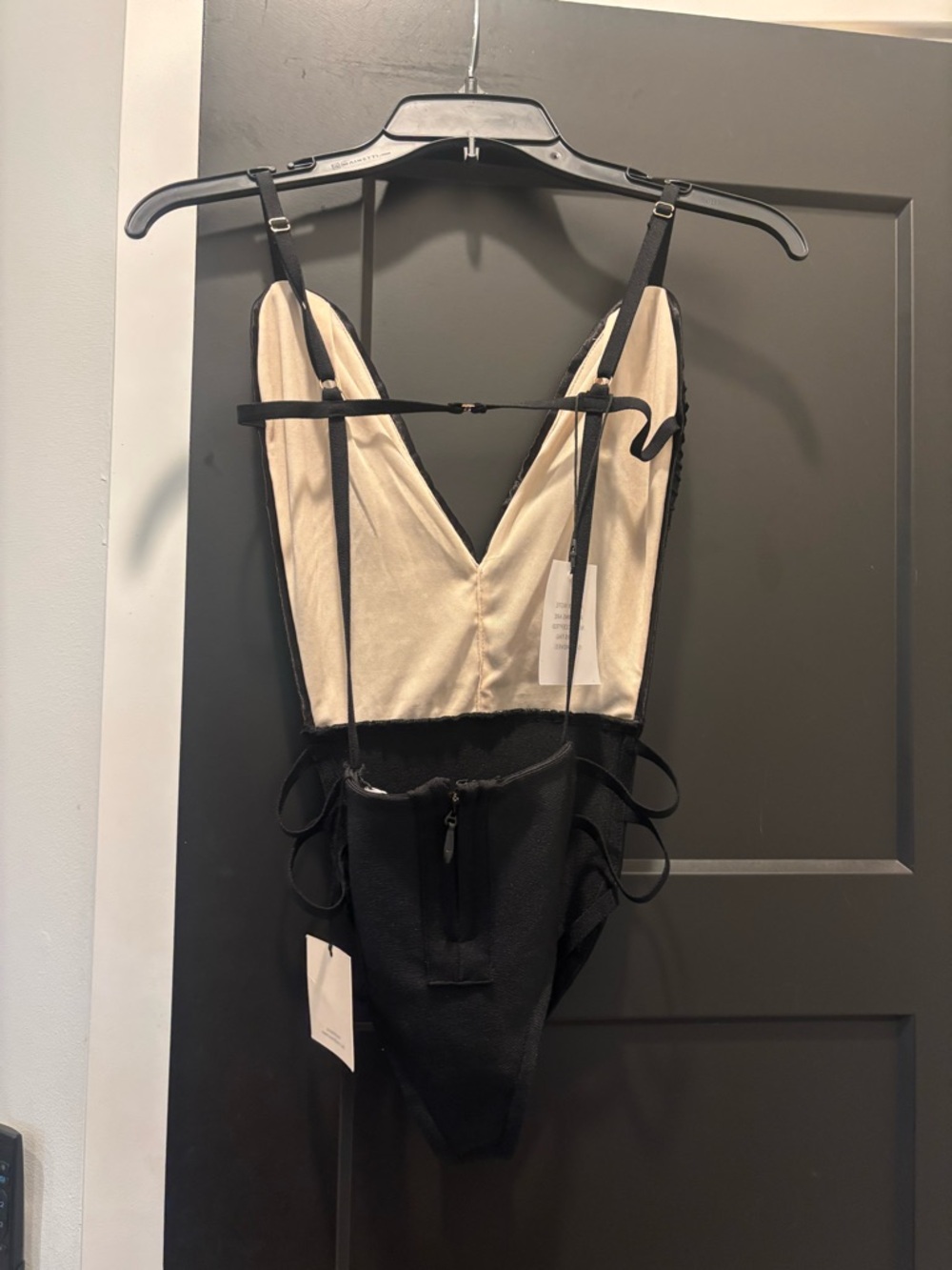Superdown Lucinda Cut Out Bodysuit Midnight Black Small NWT Revolve Sequin  Tank - Picture 11 of 15